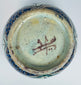 Decorative Fes pottery covered jar with glazed interior and workshop mark