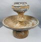 Ancient Near Eastern terracotta offering vessel raised on a pedestal foot