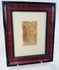 European artist's preparatory sketch on vellum mounted in a decorative wooden frame