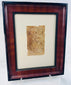European artist's preparatory sketch on vellum mounted in a decorative wooden frame