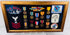 United States Navy veteran memorial display with photograph, awards, and embroidered emblems