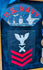 U.S. Navy military memorabilia display with USS Norris DD-859 insignia and service medals