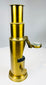 Historic field microscope showing mirror illumination and cylindrical brass design