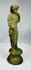 European cast bronze statue with detailed robes and aged finish