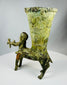 Decorative bronze vessel inspired by ancient Greek rhyton forms
