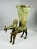 Antique bronze sculpture vessel with centaur and goat motif