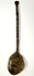 Ancient Roman bronze spoon with decorative twisted handle and shallow oval bowl, dating to circa 2nd century AD.