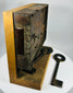 Vintage iron lock mechanism with warded system and display base