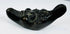Antique cast metal oil lamp in the form of a satyr head with filling aperture and wick nozzle.
