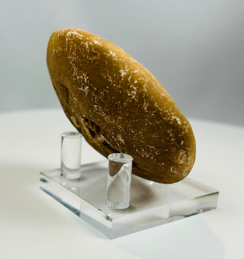 Carved stone stamp seal used for marking clay or wax