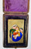 Portable Christian devotional piece with enamel plaque and case