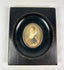 19th century cabinet portrait miniature after an Old Master style, jewel-toned costume and lace detailing, ebonized wood frame.