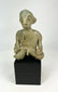 Shaft-tomb tradition terracotta male figure from West Mexico in seated pose
