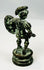 Antique bronze soldier figure with round shield and short tunic
