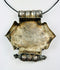 Late 19th–early 20th century Tibetan/Nepalese gau pendant, hexagonal, parcel-gilt filigree
