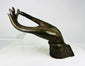 Southeast Asian bronze Buddha hand, Ayutthaya to early Rattanakosin period, open palm with rosette symbol.