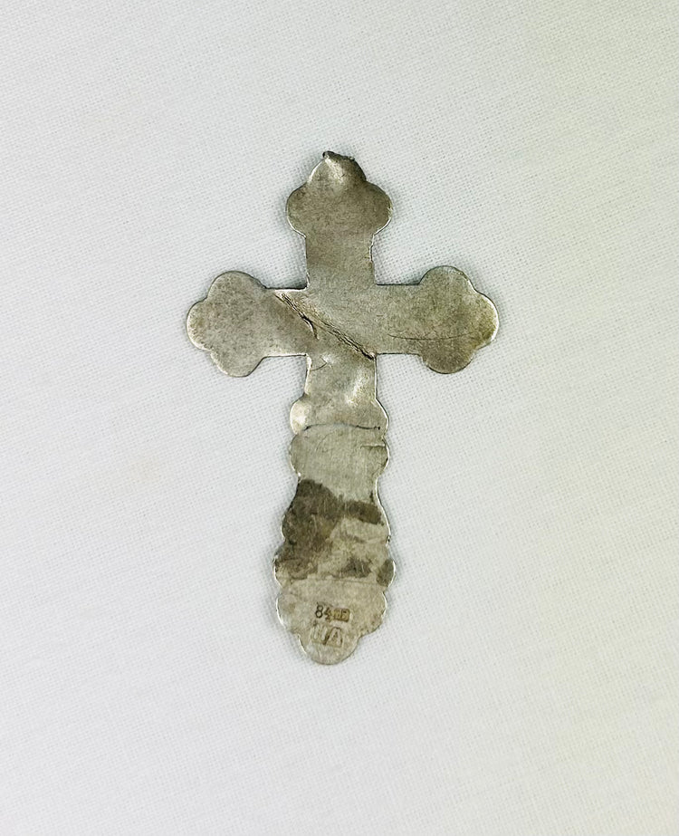 Russian Orthodox | Devotional Cross | Hand-Engraved 84 Silver | Circa 1870–1900
