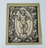 Antique German woodcut on laid paper depicting Salvator Mundi with celestial imagery and Renaissance hatching.