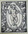 German devotional woodcut showing Christ carrying the Cross of Redemption within a radiant mandorla.
