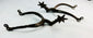 Historic iron horseback riding spurs from Saxony with aged patina