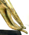 Thai Rattanakosin-period Buddhist hand sculpture featuring a richly ornamented cuff, flowing floral relief patterns, and a distinctive circular finger arrangement.