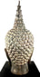 Large cast metal Buddha head featuring softly rounded cheeks, a sculpted chin, and harmonious Sukhothai-style proportions.