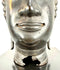 Large Thai Buddha head with a cylindrical neck section, defined lower rim, and traditional cast metal construction.