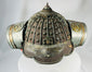 Japanese firefighting helmet with detailed metalwork and cultural significance