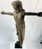 Hand-carved hardwood Christ figure with primitive folk art character