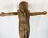 Colonial era devotional corpus figure with rustic carved details and patina