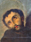 Antique religious painting of Saint Francis of Assisi with stigmata