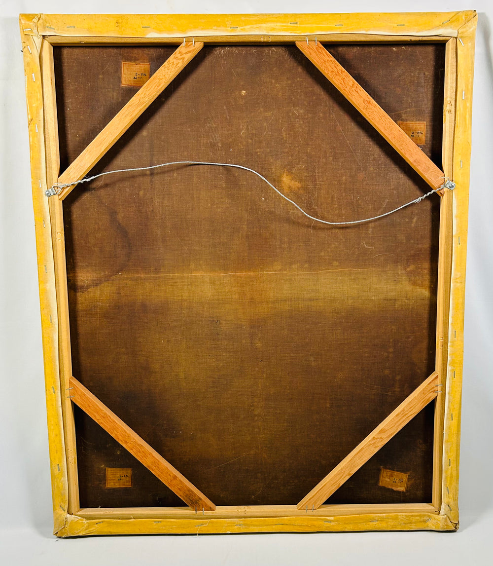 Religious devotional artwork showing Franciscan saint in contemplation