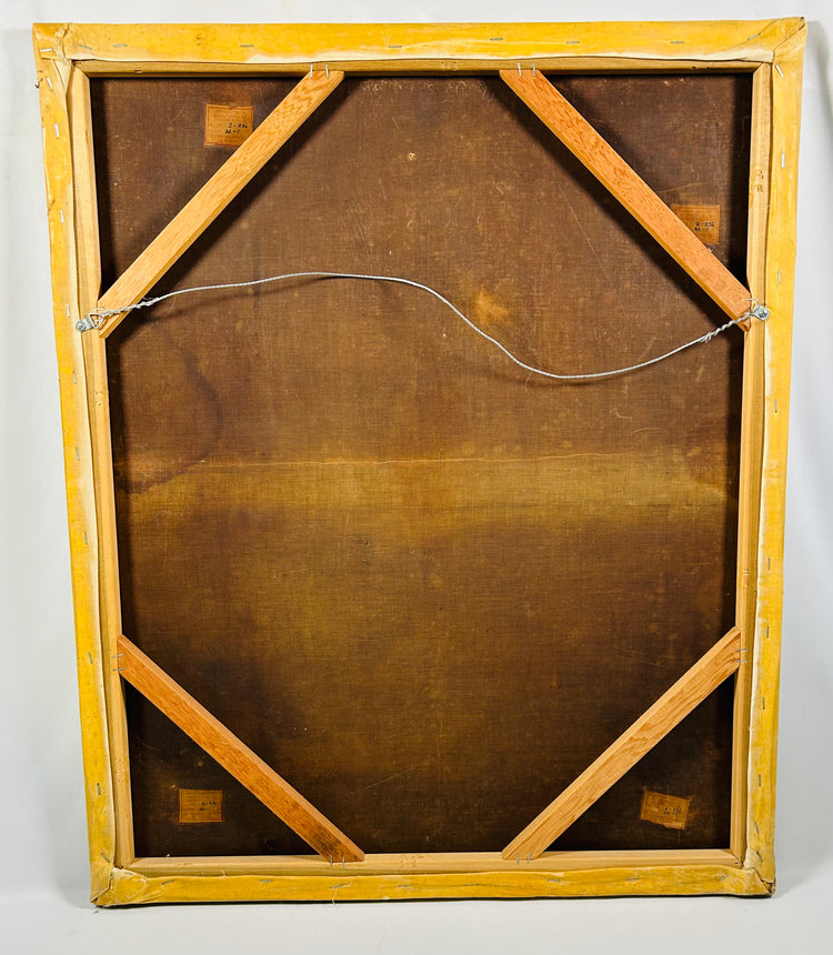 Religious devotional artwork showing Franciscan saint in contemplation