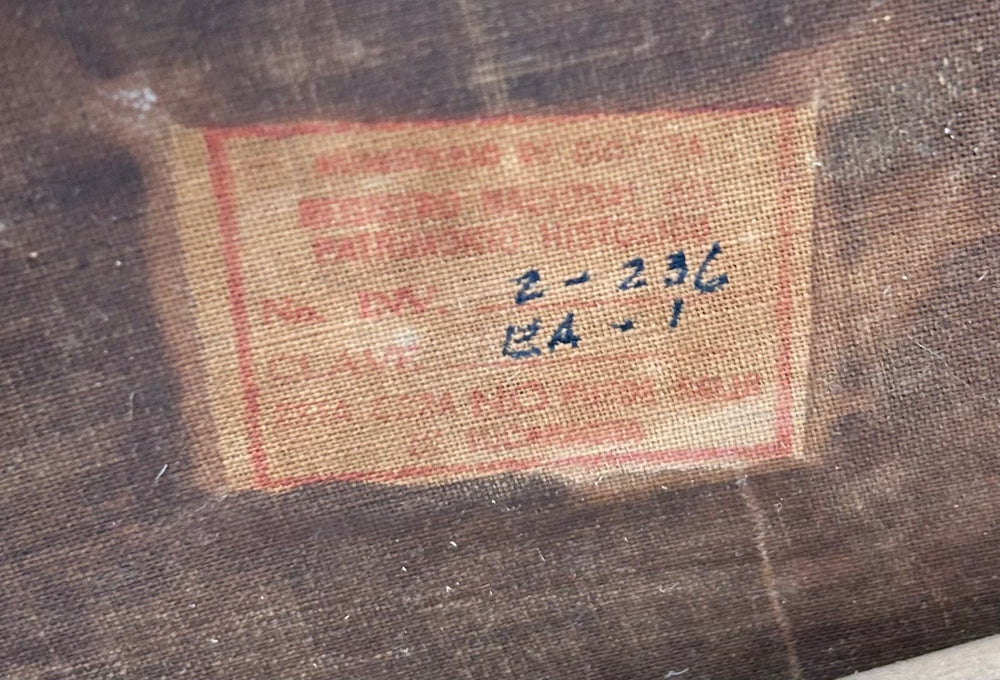 Spanish Colonial style painting of Saint Francis with halo and skull