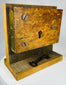 19th century wooden mortise lock mechanism with iron key and hardware