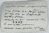 Reverse of provenance postcard with handwritten notes relating to the San Domenico marble fragment and its discovery.