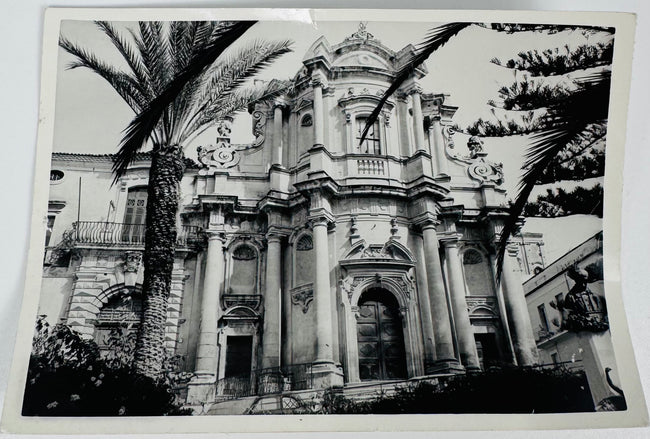 Vintage postcard showing the historic church associated with the marble architectural fragment's provenance.