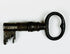 Historical iron door lock with original key and aged industrial character