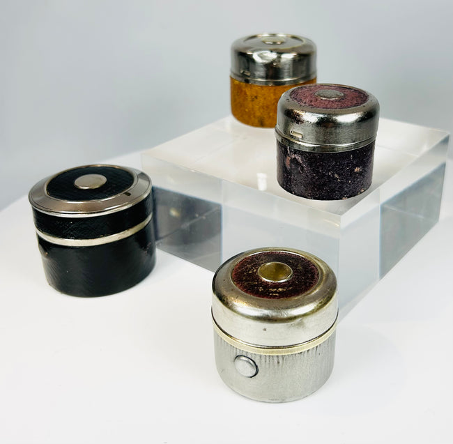 Portable dip pen inkwells with sealing lids and travel-friendly construction