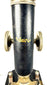 Original gilt Spencer Lens Company manufacturer's marking on the black enamelled optical tube of an early 20th-century microscope.