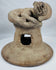 Manteño Culture terracotta incense burner lid dating to circa 800 BCE–800 CE with archaeological weathering.