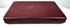 Antique double portrait presentation case shown closed, displaying its burgundy leather covering and gently worn edges.