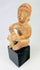 Nayarit/Jalisco Pre-Columbian terracotta funerary figure, circa 300 BCE–300 CE, seated pose, black display stand
