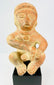 Pre-Columbian Nayarit/Jalisco terracotta shaft tomb figure, stylized anthropomorphic features, burnished surface