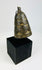 Himalayan bronze Buddhist ritual bell featuring half-vajra finial and original iron clapper.