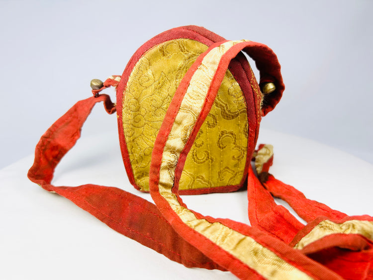 Antique Buddhist Gau Reliquary | Portable Shrine with Gilt Backing | 18th–19th Century
