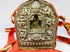Portable Buddhist reliquary Gau shrine from Tibet with fabric carrying strap