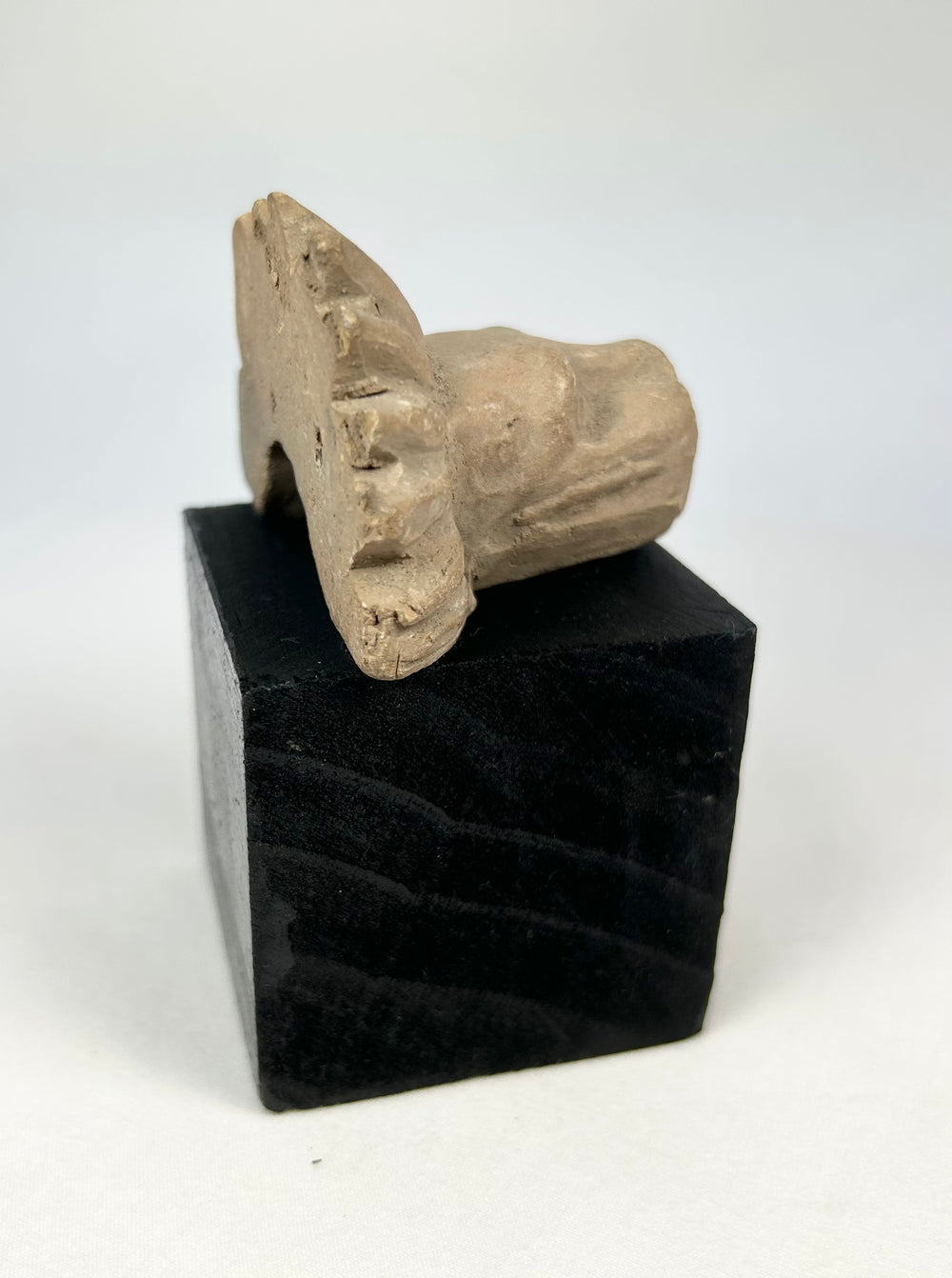 Archaeological stone animal head fragment from Mesoamerica, circa 900–1500 CE