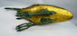 Egyptian Revival decorative sculpture with a later-applied gilt finish, verdigris patina, and graceful ibis silhouette.