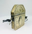 Hinged Tibetan portable shrine with symbolic repoussé decoration